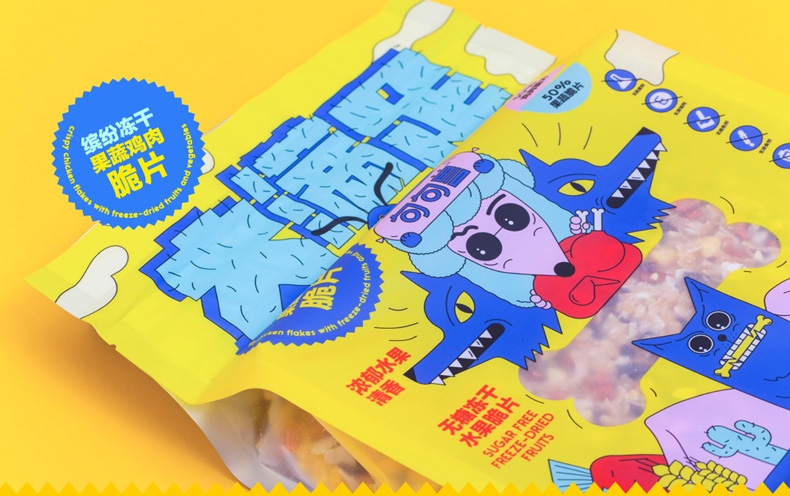 句句兽 大满足系列冻干鲜果综合肉脆片狗零食 400g