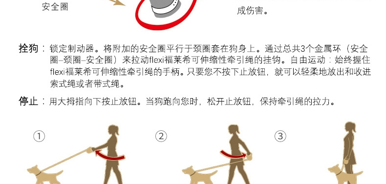 福莱希flexi 荧光黄系列狗狗自动伸缩牵引绳