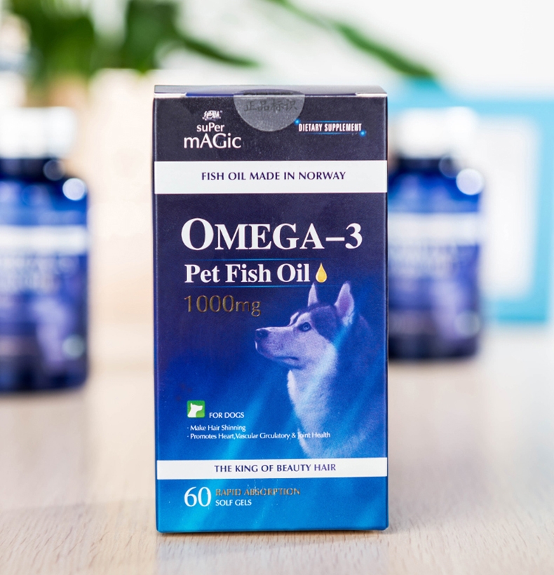 绝魅 犬用鱼油美毛护肤 瓶装60粒