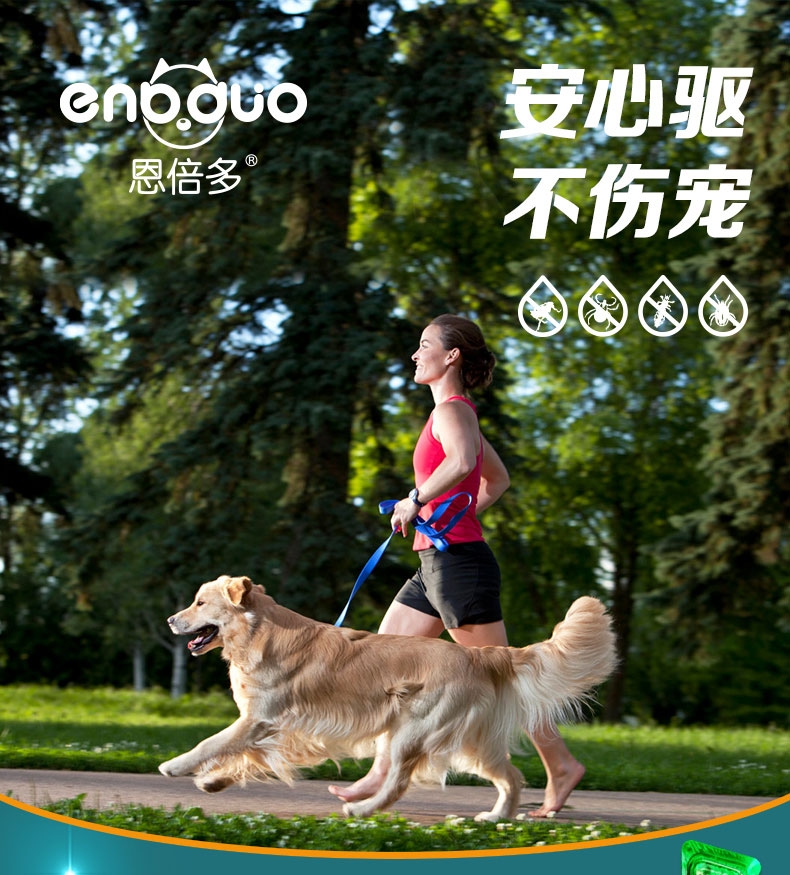 恩倍多 犬用体外驱虫 滴剂 适用15kg-30kg犬  2ml/1个月剂量