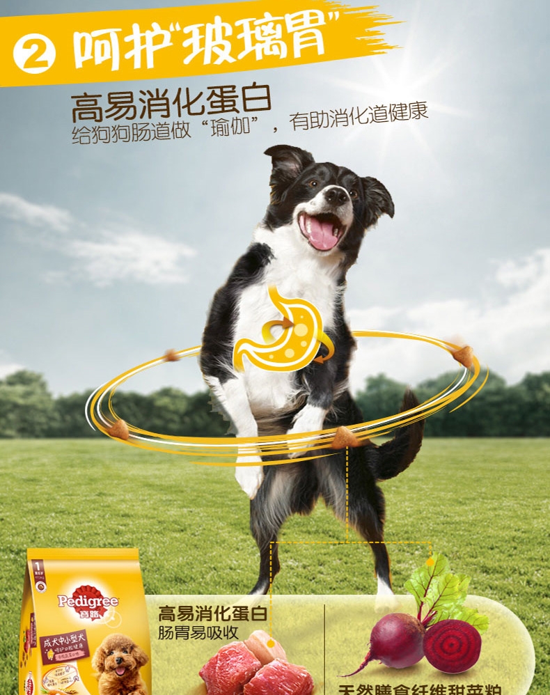 宝路Pedigree 牛肉蔬菜中小型成犬粮 7.5kg