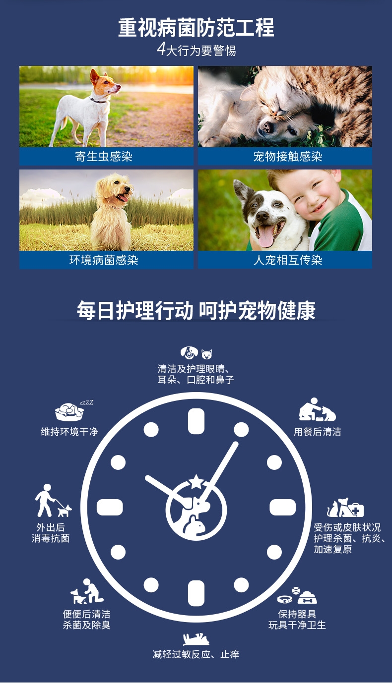 麦高臣 宠物犬猫通用神仙水 500ml 伤口及皮肤护理 美国进口