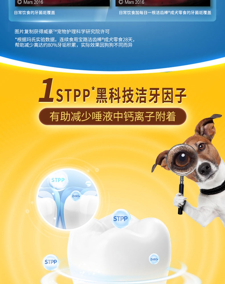 宝路Pedigree 中小型犬成犬洁齿棒 75g