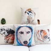 【清仓】一橙 棉麻创意可爱家居靠枕